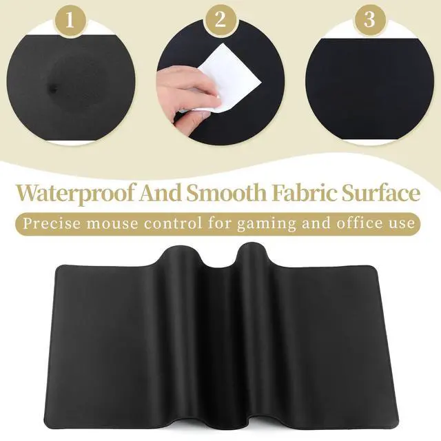 Alt view image 2 of 7 - Large Mouse Pad for Desk, 36x16 Inch Black Gaming Mouse Pad Non-Slip Waterproof Desktop Computer Keyboard Mat for Office, Home, XL