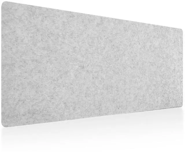 Main image of Non-Slip Felt Desk Mat | 36''x16'' | Large Computer Desk Mat Keyboard and Mouse Pad | Office Desktop Pad Protector (Light Grey)