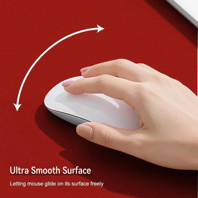 Alt view image 5 of 7 - Dual Sided Leather Desk Mat - Waterproof Desk Pad - Ideal for Large Mouse Pad and Desk Mats on Top of Desks (red, 33"*13")