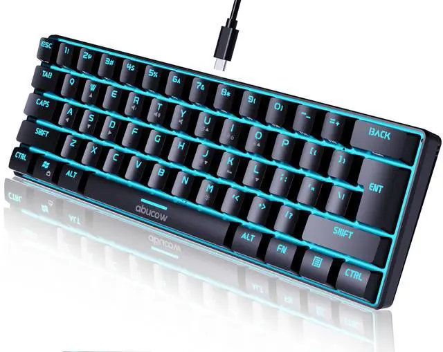 Main image of Gaming Keyboard Minimalist Portable Wired Ultra-Compact Mini Imitation 61 Keys RGB Backlit Keyboard (Black)