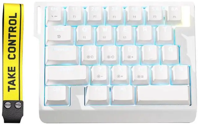 Main image of HE30 Rapid Trigger Magnetic Switch Gaming Keyboard,One-Handed Hall Effect RGB HotSwap Adjustable Actuation 8kHz Hyper Fast Mini Macro Gasket E-Sports Keypad Ergonomic Mechanical Keyboard (White)