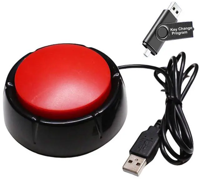 Main image of Enter Button Macro PC Switch Control Keyboard,Relieve Stress & Release Emotions Button,Equipped 39.4" USB Cable, Comes with Modification Software(Stored On A USB Drive)