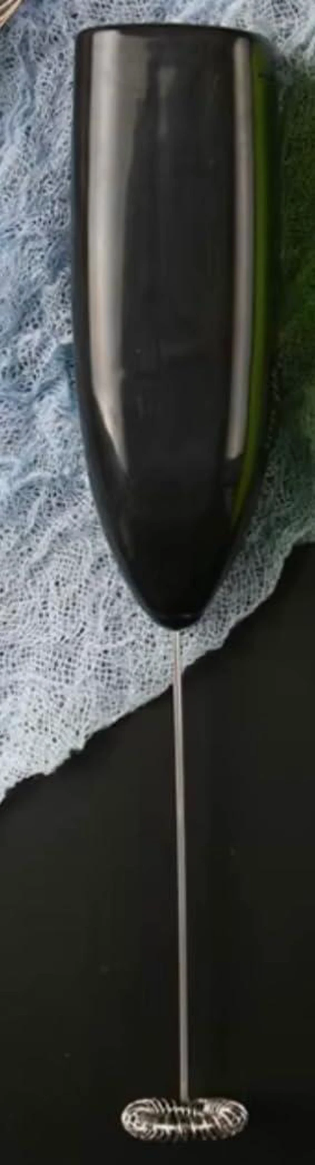 Main image of Electric Milk Frother for Coffee | Battery Operated Foam Maker | Stainless Steel Whisk (Black)