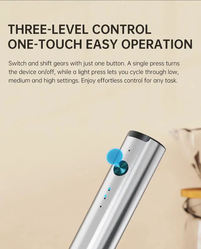 Alt view image 5 of 7 - Handheld Milk Frother Wand Rechargeable with Stand - Double Whisk Milk Frother Handheld -3 Speed Levels- Coffee Stirrers Electric Drink Mixer - Coffee Frother (Stainless Steel without Stand)