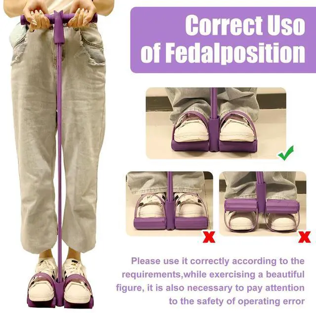 Alt view image 4 of 6 - 21 Fitness Resistance Bands-8 Tube Pedal Ankle Puller, Foot Pedal Resistance Band, Sit Up Exercise Equipment for Women Men Home Workouts, Yoga, and Resistance Training