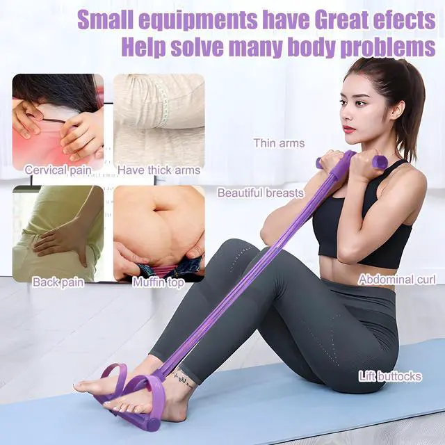Main image of 21 Fitness Resistance Bands-8 Tube Pedal Ankle Puller, Foot Pedal Resistance Band, Sit Up Exercise Equipment for Women Men Home Workouts, Yoga, and Resistance Training