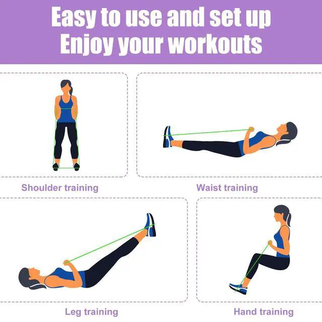 Alt view image 5 of 6 - 21 Fitness Resistance Bands-8 Tube Pedal Ankle Puller, Foot Pedal Resistance Band, Sit Up Exercise Equipment for Women Men Home Workouts, Yoga, and Resistance Training