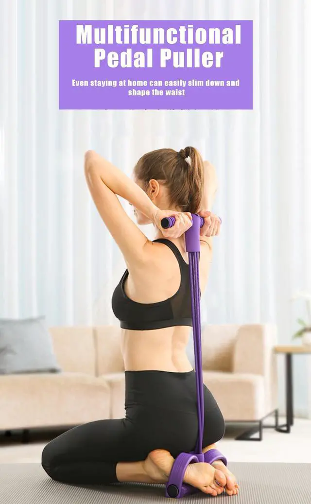 Alt view image 4 of 6 - 21 Fitness Resistance Bands-6 Tube Pedal Ankle Puller,Pedal Resistance Band with Handle,Resistance Bands,Strength Training, Tummy, Waist, Arm, Leg Slimming, Home Gym Exercise Equipment (6 Tube)