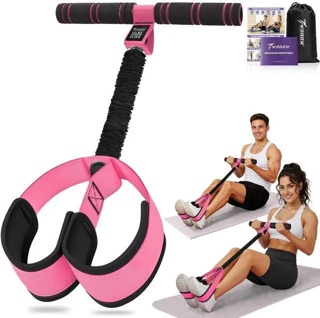Main image of Upgraded Pedal Resistance Band with Handles, Foot Pedal Resistance Bands for Women, Core Abs Leg Training, Exercise Bands for Full Body Workout Fitness, Home Gym Equipment, Pilates & Physical Therapy