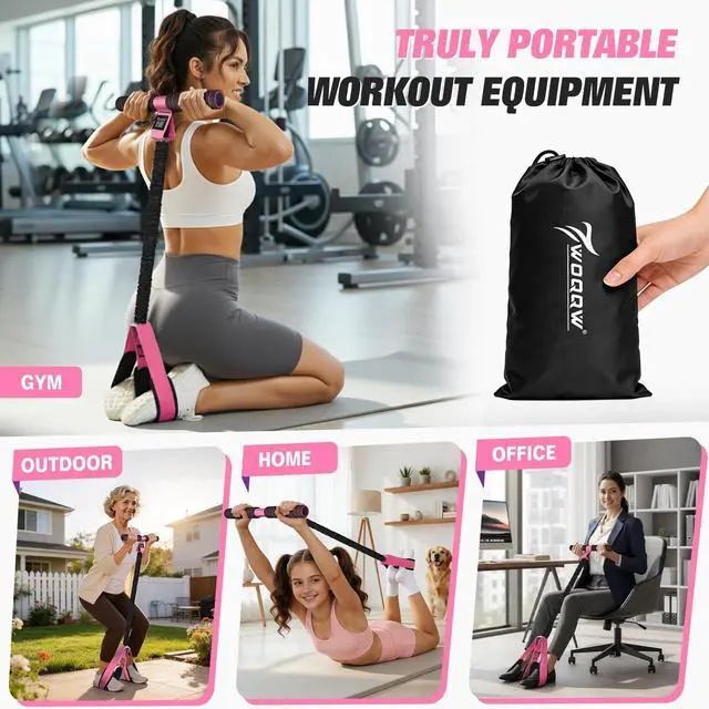 Alt view image 6 of 7 - Upgraded Pedal Resistance Band with Handles, Foot Pedal Resistance Bands for Women, Core Abs Leg Training, Exercise Bands for Full Body Workout Fitness, Home Gym Equipment, Pilates & Physical Therapy