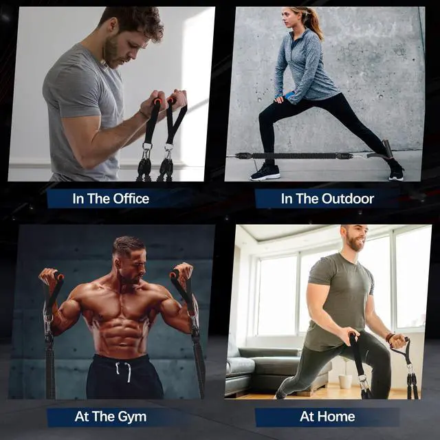 Alt view image 2 of 6 - Pedal Resistance Band, Exercise Bands with Handles, Elastic Sit Up Pull Rope, Workout Equipment for Physical Therapy, Home Fitness, Strength Training with 8 Shape Fitness Band