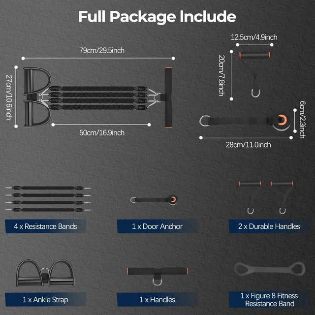 Alt view image 6 of 6 - Pedal Resistance Band, Exercise Bands with Handles, Elastic Sit Up Pull Rope, Workout Equipment for Physical Therapy, Home Fitness, Strength Training with 8 Shape Fitness Band