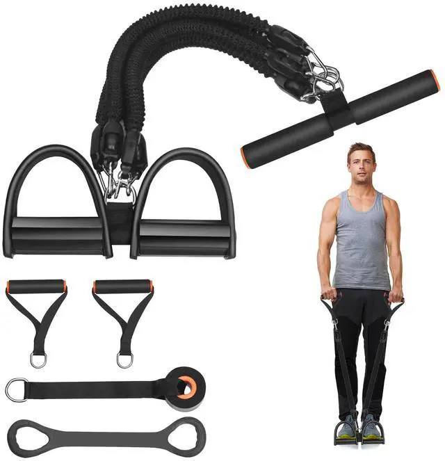 Main image of Pedal Resistance Band, Exercise Bands with Handles, Elastic Sit Up Pull Rope, Workout Equipment for Physical Therapy, Home Fitness, Strength Training with 8 Shape Fitness Band