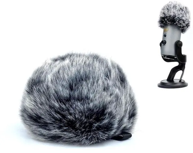 Main image of Pop Filter/Windscreen for Blue Yeti and Yeti Pro Microphones, Furry Mic Cover for Wind and Ambient Noise Reduction