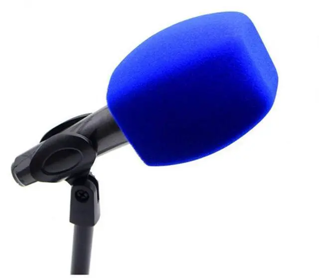 Main image of Mic Foam Covers Handheld Microphone Windscreen Large Mic Foam Pop Filters for Handheld Microphone Interview Microphones (Square, Blue)