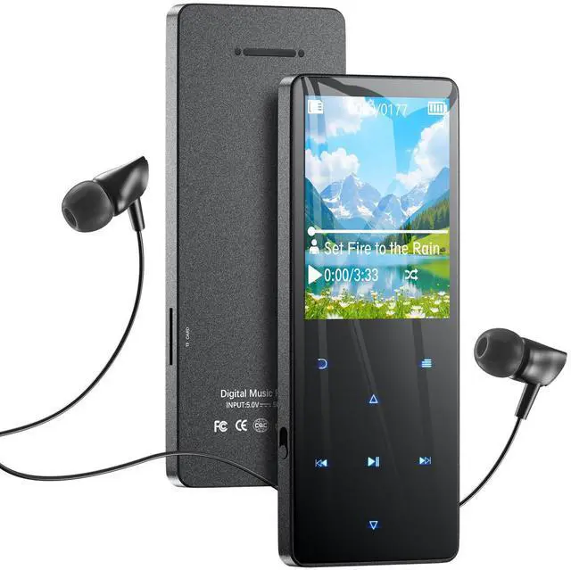 Main image of 64GB MP3 Player with Bluetooth 5.3 Portable Music Player for Kids HiFi Sound Shuffle Single Loop Folder Loop Built-in Speaker Voice Recorder FM Radio Pedometer Supports Up to 128GB TF Card