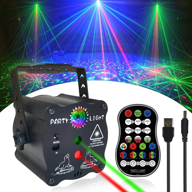 Main image of Birthday Gift Party Decorations Lights, Mini Disco Ball DJ Light with Remote Control Stage, Portable Sound Activated Led Projector Strobe Lamp for Indoor/Outdoor Parties Rave Xmas Show Home Bar