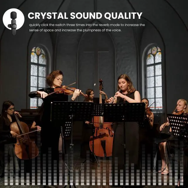 Alt view image 5 of 6 - Wireless Lavalier Microphone for iPhone/iPad with Noise Reduction, Mini Microphones Wireless with Furry Microphone Cover, iPhone Microphone Wireless for Video Recording/YouTube/Vlog (2 Mics)