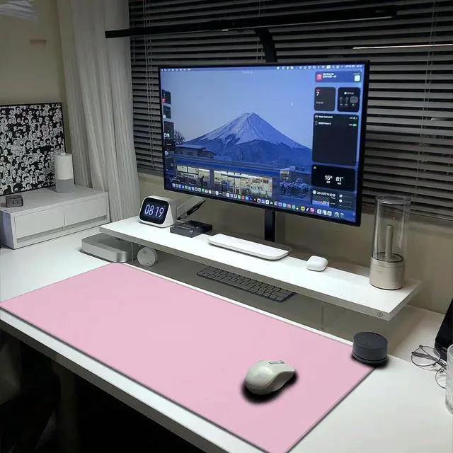 Alt view image 2 of 7 - Pink Mouse Pad Extended Large Gaming Mousepad XL Big Long Oversized Desk Mat Stitched Edges 31.5 X 11.8 Inch for Home Office