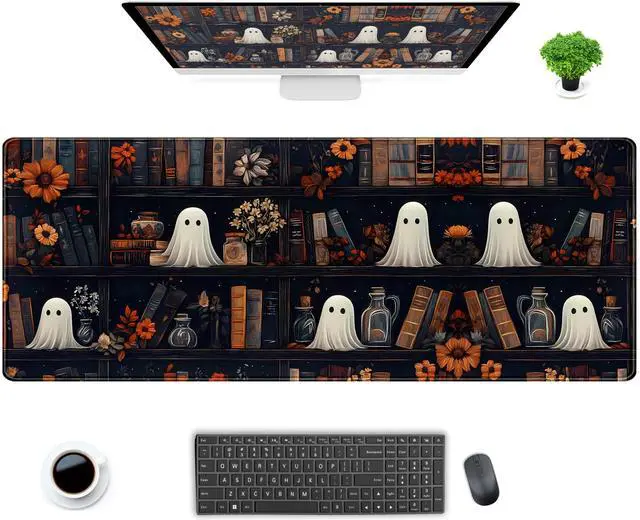 Main image of Kawaii Desk Mat Cute Gothic Desk Pad Anime Dark Academia Mouse Pad Gaming Mousepad XL Desk Matt for Desktop, Computer Laptop Keyboard and Mouse Mat for Women Office Decor Accessories 31.5x11.8 in