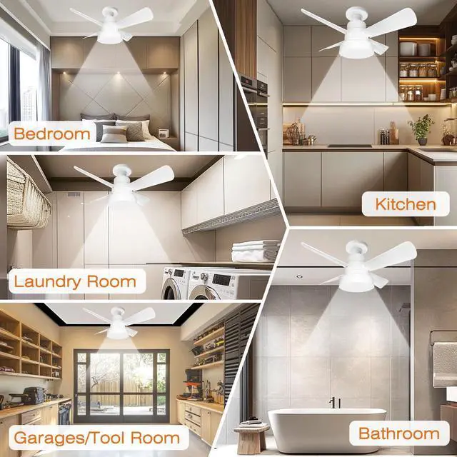 Alt view image 2 of 7 - Socket Fan Light- Remote Control- White- Dimmable LED Bulb- Screw in E26 Base