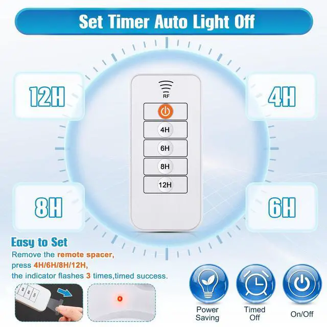 Alt view image 3 of 7 - 2 Pack Upgraded Remote Control Plastic Light Fixture with 2 Grounded Outlet and Timer Function, 125V 660W Light Bulb Fixture Socket Outlet, Ceiling Lampholder for Garage, Basement, Closet