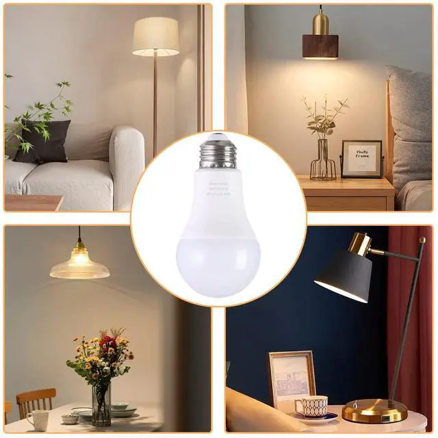 Alt view image 7 of 7 - A19 LED Light Bulbs with Remote Control 1100LM 12W (80W Equivalent) LED Bulbs,Stepless Dimmable 3000K-6000K,E26 Base,CRI 80+,2.4GHz,25000+ Hours Lifespan,Light Bulb for Home Decor,1Bulb & Remote
