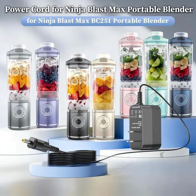 Alt view image 3 of 6 - 13.3V Charger for Ninja Blast Max Portable Blender Power Supply Replacement for Ninja Blast Max BC251 Portable Blender Power Cord