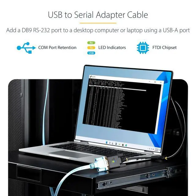 Alt view image 2 of 7 - 6ft USB to Serial Adapter Cable, FTDI (1P6FFC-USB-SERIAL)