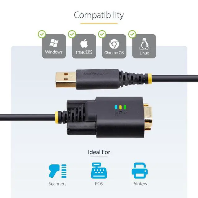 Alt view image 5 of 7 - 6ft USB to Serial Adapter Cable, FTDI (1P6FFC-USB-SERIAL)