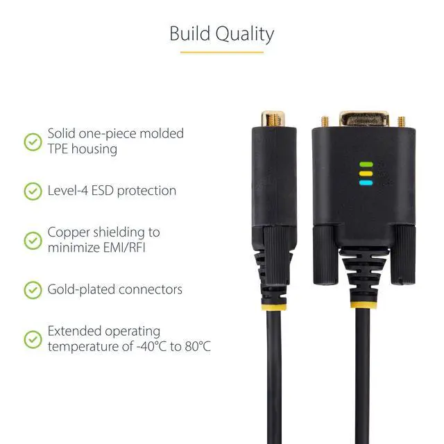 Alt view image 6 of 7 - 6ft USB to Serial Adapter Cable, FTDI (1P6FFC-USB-SERIAL)