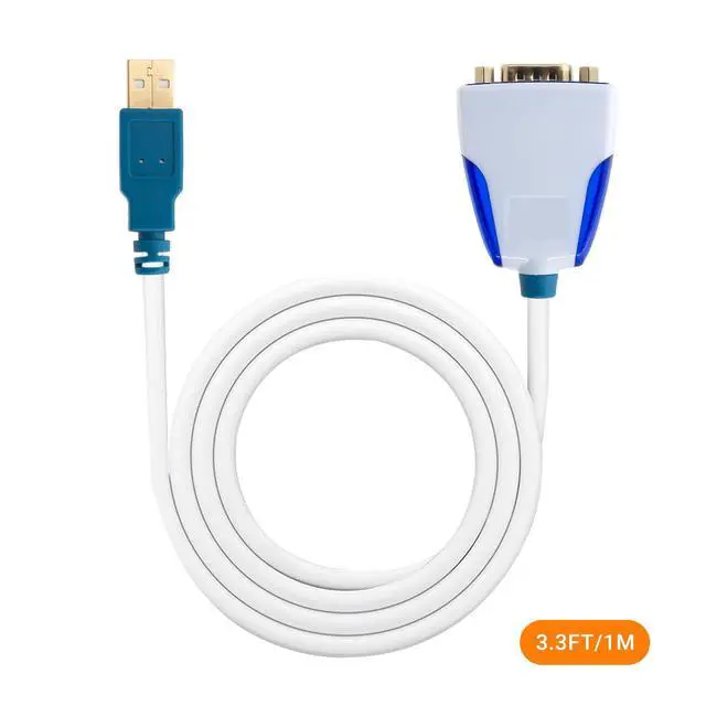 Alt view image 7 of 7 - USB to DB9 Male RS232 Cable Us232R 1M Converter Cable with Chip FT232RQ Supports All Computer Systems, Up to 1M Transmission Rate, No Need Drivers