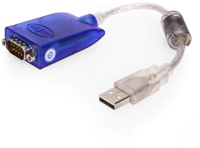 Main image of GearMo Windows 7/8/10/11 Compatible USB to RS232 Serial Adapter w/FTDI Chip, 12in. Cable, LED Indicators, Surge Protection, Plug & Play