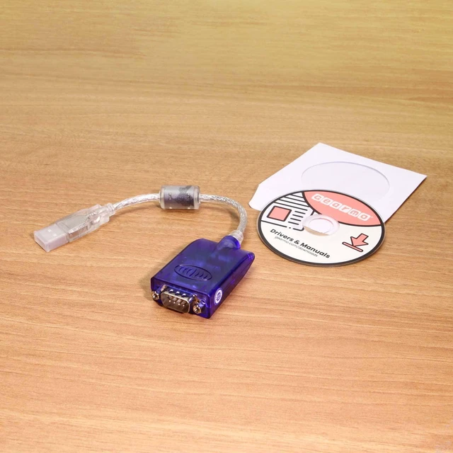 Alt view image 7 of 7 - GearMo Windows 7/8/10/11 Compatible USB to RS232 Serial Adapter w/FTDI Chip, 12in. Cable, LED Indicators, Surge Protection, Plug & Play