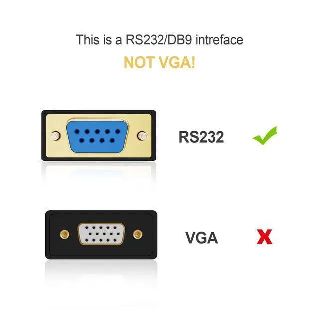 Alt view image 2 of 7 - USB to RS232 Serial Adapter (FTDI Chipset), USB to RS232 Gold Plated DB9 Serial Converter Cable for Windows 11, 10, 8.1, 8, 7, Vista, XP, 2000, Linux and Mac OS X, macOS, 6.6 Feet/2M