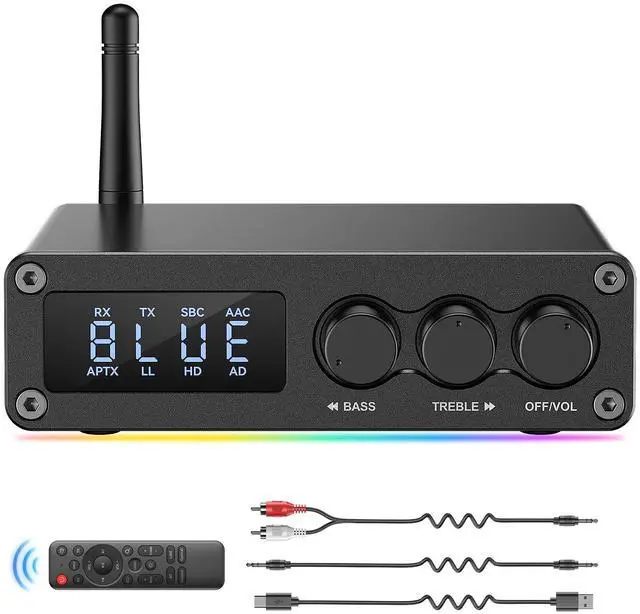 Main image of M12 Pro PreBluetooth 5.2 Receiver Transmitter for TV,Home Stereo,BT Headset,Low Latency HD Bluetooth Audio Decoder Adapter with Display,RCA,3.5mmAUX,Coaxial,Optical Inputs/Outputs