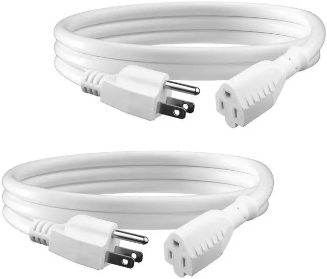 Main image of 3 Ft Outdoor Extension Cord 16/3 SJTW General Purpose Power Cord, 3 Prong Grounded Plug, 13-Amp, Black, for Lawn, Garden, Appliances, 3 Pack