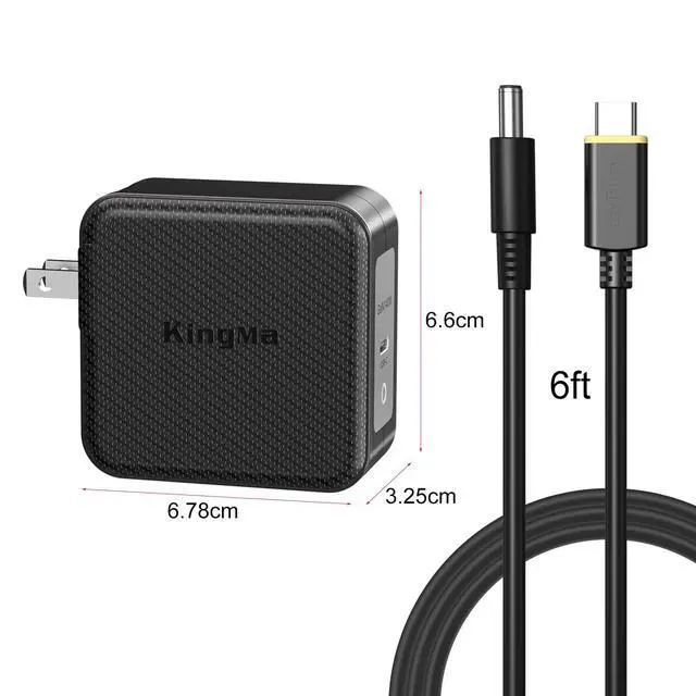 Alt view image 5 of 5 - 20V/6.75A (MAX 140W) Laptop GaN Charger for Dell, PD 3.1 Portable Fast Wall Charger with Foldable Plug and USB C Cable for Inspiron 14 Plus/5400 AIO/7700 AIO/15 7591/15 7501/XPS 13/15