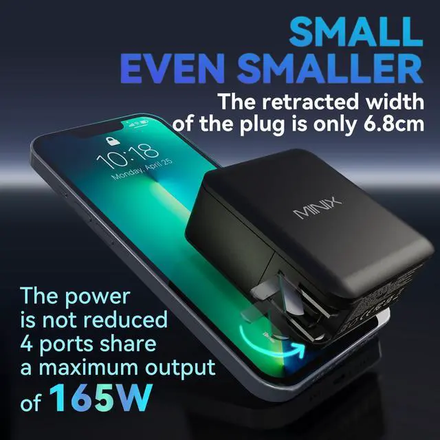 Alt view image 4 of 7 - 165W USB C Charger, 140W PD 3.1 GaN Fast Charging Station for MacBook