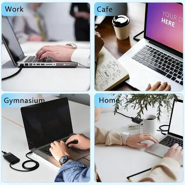 Alt view image 7 of 7 - 140W USB C Charger Compatible with HP ZBook 8 G1i/G2i/G2a 14 16 Mobile Workstation PC, ZBook Ultra G1a, Omen Transcend Laptop 14-fb0000, Spectre x360 16-aa0000 Power Cord
