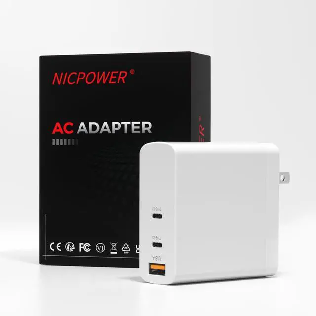 Alt view image 2 of 7 - 140W GaN USB C Fast Charger Fit for MacBook Pro/Air M5 M4 M3 M2 M1 Laptop16 15 14 13 Inch, Fit for DJI Air 3,Mavic 3 Pro,FlyCart 30 Remote Controller Portable Power Adapter Cord with 3 Charging Ports
