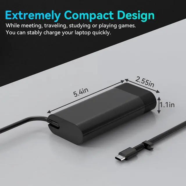 Alt view image 6 of 7 - 140W USB C Charger Replacement for HP Zbook 8 G1i G1ak G2a G2i | Compatible with HP ZBook Ultra G1a G1ak G1as 14" ZBook Firefly 14 16 G11 G10 OMEN Transcend 14-fb0000
