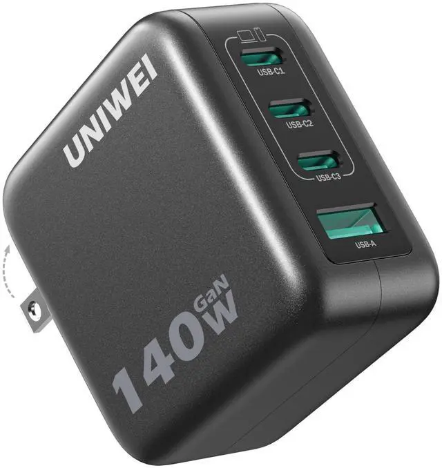 Main image of Laptop Charger, 140W MAX USB C Charger, 4-Port Multi-Device Fast Charging, Advanced GaN Power Adapter, for MacBook, iPhone 17/16 Series, Samsung Galaxy, Pixel, and More