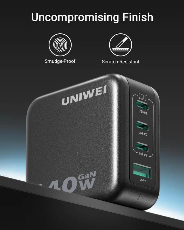 Alt view image 6 of 7 - Laptop Charger, 140W MAX USB C Charger, 4-Port Multi-Device Fast Charging, Advanced GaN Power Adapter, for MacBook, iPhone 17/16 Series, Samsung Galaxy, Pixel, and More