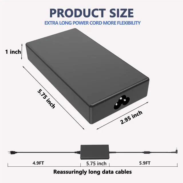 Alt view image 2 of 7 - 120W Laptop Charger for HP Docking Station Power Cord G5 USB-C/A Universal Dock G2 5TW13AA Envy 15 17 Series Omen 15-5000 5100 5200 710415-001 L41856-001 Power Supply-4.5 * 3.0mm
