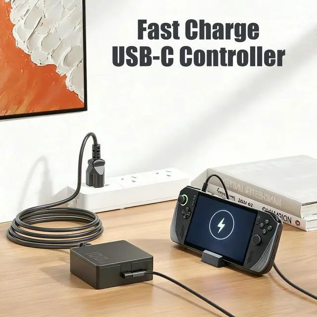Alt view image 2 of 7 - 100W USB-C Compatible withAsus Rog Xbox Ally X Charger Legion Go S Handheld | Fit for Ally X Z1 R1 MSI Claw Steam Deck Handheld Console & ZenBook 14 14X S13 Rog Flow Z13 X13 GZ301 GV301 GV302 Laptop