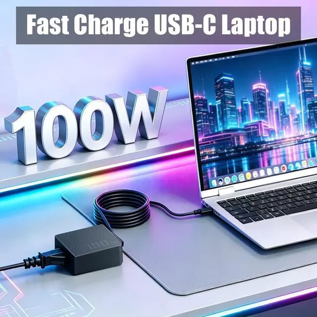 Alt view image 3 of 7 - 100W USB-C Compatible withAsus Rog Xbox Ally X Charger Legion Go S Handheld | Fit for Ally X Z1 R1 MSI Claw Steam Deck Handheld Console & ZenBook 14 14X S13 Rog Flow Z13 X13 GZ301 GV301 GV302 Laptop