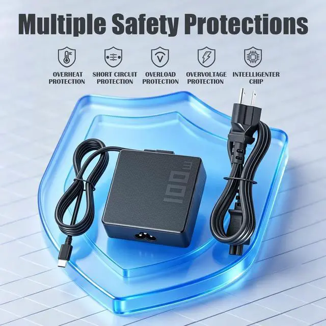Alt view image 5 of 7 - 100W USB-C Compatible withAsus Rog Xbox Ally X Charger Legion Go S Handheld | Fit for Ally X Z1 R1 MSI Claw Steam Deck Handheld Console & ZenBook 14 14X S13 Rog Flow Z13 X13 GZ301 GV301 GV302 Laptop