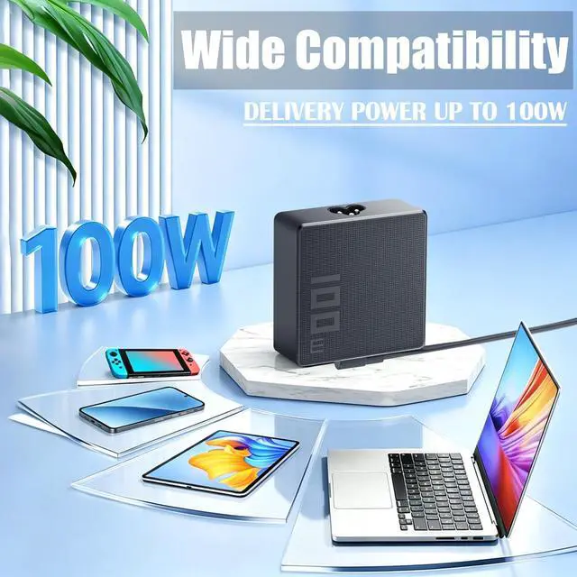 Alt view image 4 of 7 - 100W USB-C Compatible withAsus Rog Xbox Ally X Charger Legion Go S Handheld | Fit for Ally X Z1 R1 MSI Claw Steam Deck Handheld Console & ZenBook 14 14X S13 Rog Flow Z13 X13 GZ301 GV301 GV302 Laptop