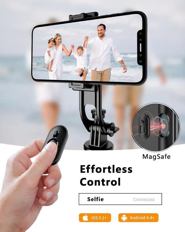 Alt view image 3 of 7 - 67" Camera Tripod & Phone Selfie Stick, Lightweight Portable Travel Tripod Stand with Wireless Remote, Auto Pop Open Tripod,Compatible with Phone/iPhone/Camera for Photography & Vlogging